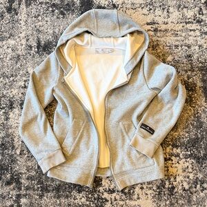 Stella McCartney S Grey Athleisure Hooded Sweatshirt Zip-up pockets adjustable